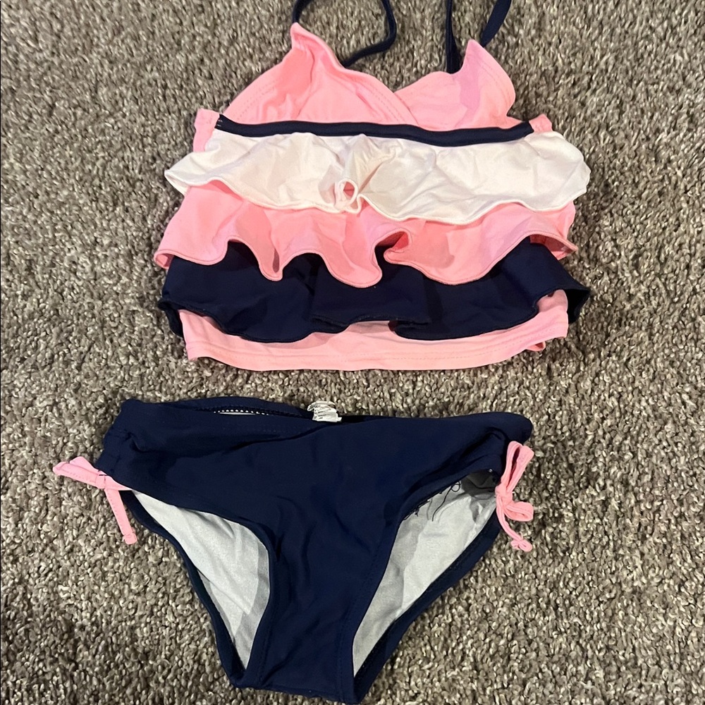 Ruum Pink and Navy Kids Swim Set